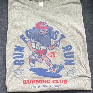 Gray Running Club Graphic T-Shirt